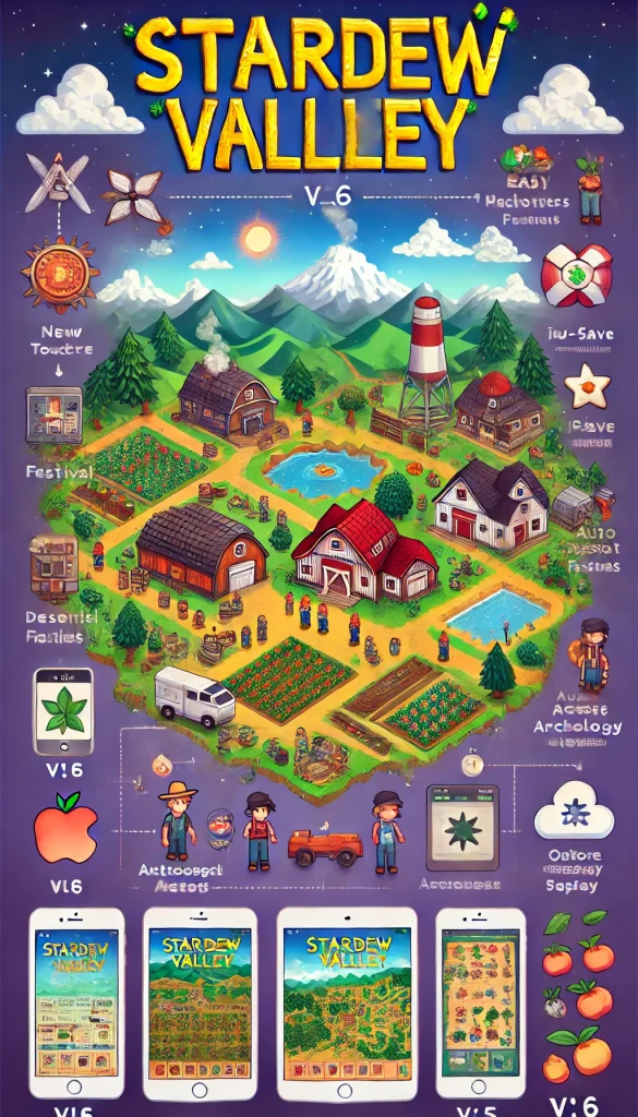Stardew Valley (V1.6.15.0) for Apple, IOS, IPAD, Download 2025 2 infographic picture of stardewvalleyapk.net